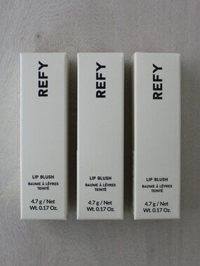 NEW Set of 3 Refy Beauty Lip Blush Balms in Orchid Pink Shade, 0.17 oz or 4.7 g